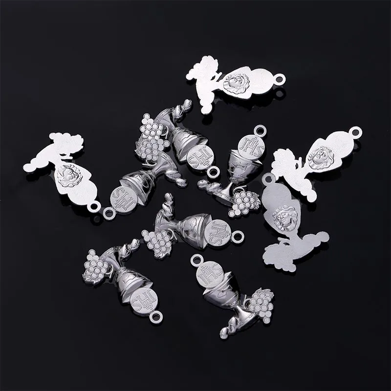 

100 Pieces/Catholic Blessing Medal Jewelry Making Jesus Cross Pendant Necklace Amulet Free Shipping