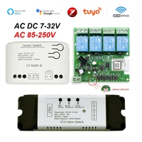 With Shell Zigbee 1 2 4CH 12V 24V 220V Smart Switch Tuya Relay Module Dry Contact 4 Channel Din Rail Gateway Hub Required - Image 2