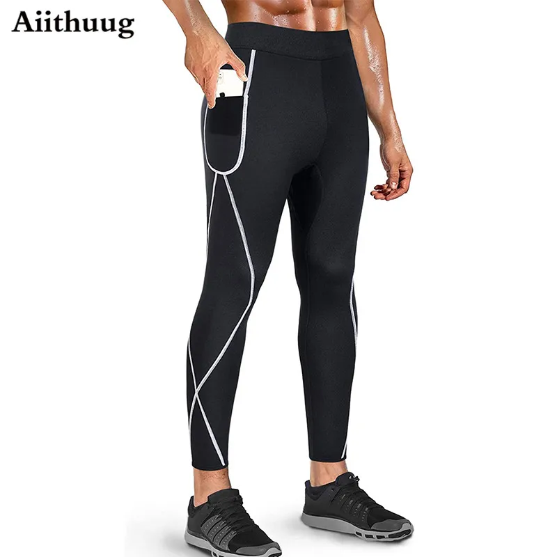 Men's Yoga Leggings Running Tights with Pockets Athletic Sports