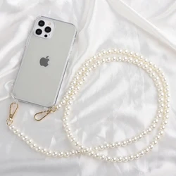 Luxurious Korean Pearl Bracelet Chain Case with Lanyard - Aesthetic Shell Design for iPhone 11 (Pearl chain)