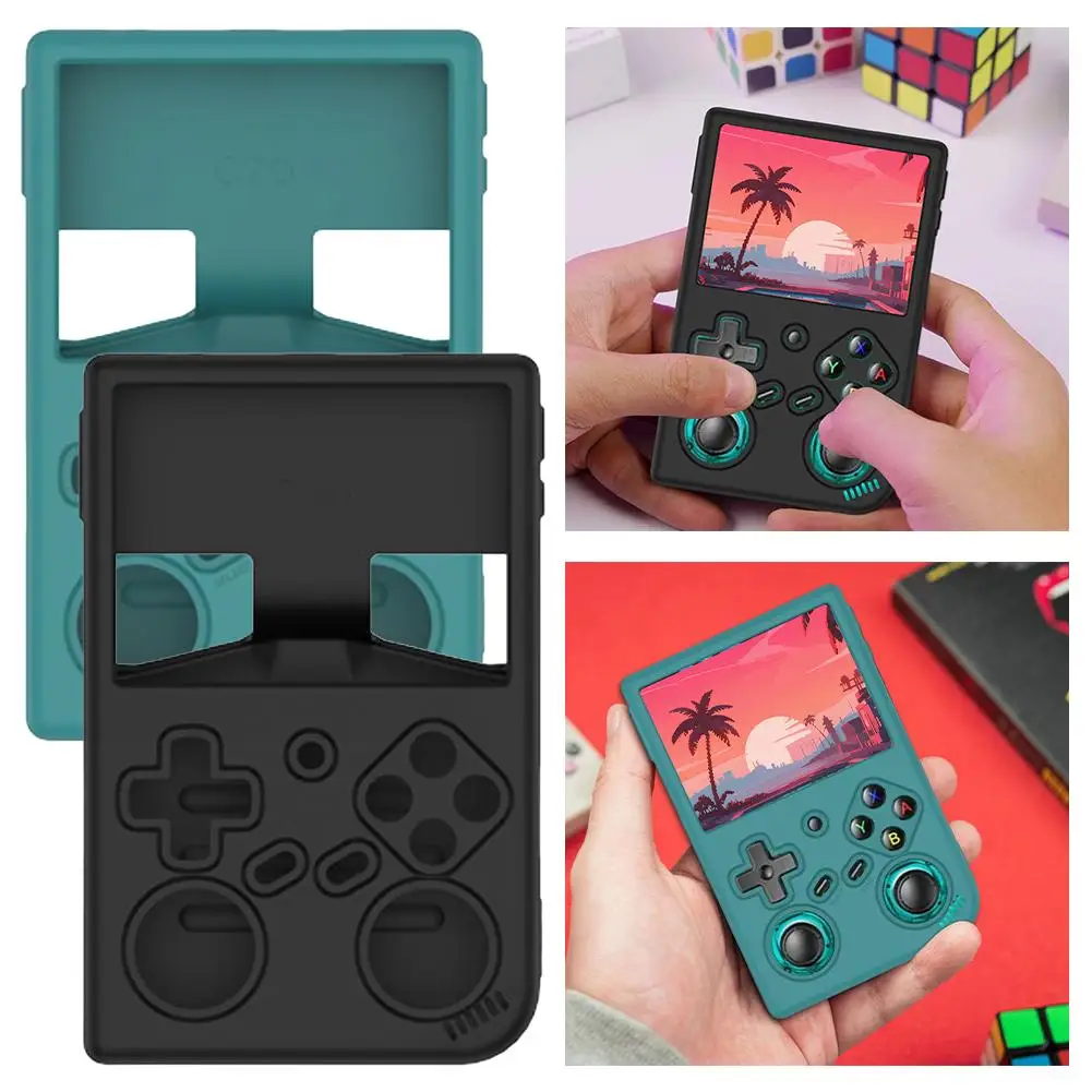 Silicone Protective Case with Lanyard and HD Screen Protector - Shockproof Game Console Cover