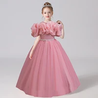 Shiny Toddler Little Big Girls Off Shoulder Ruffled  Wedding Flower Girl Birthday Party Pageant Formal Holiday Dress 1