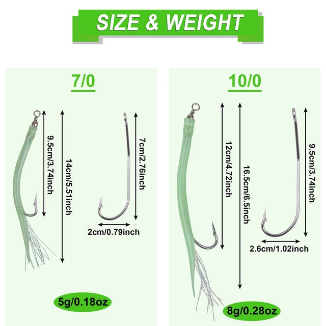 Offset Worms Fishing Hooks, Octopus Lures Fishing