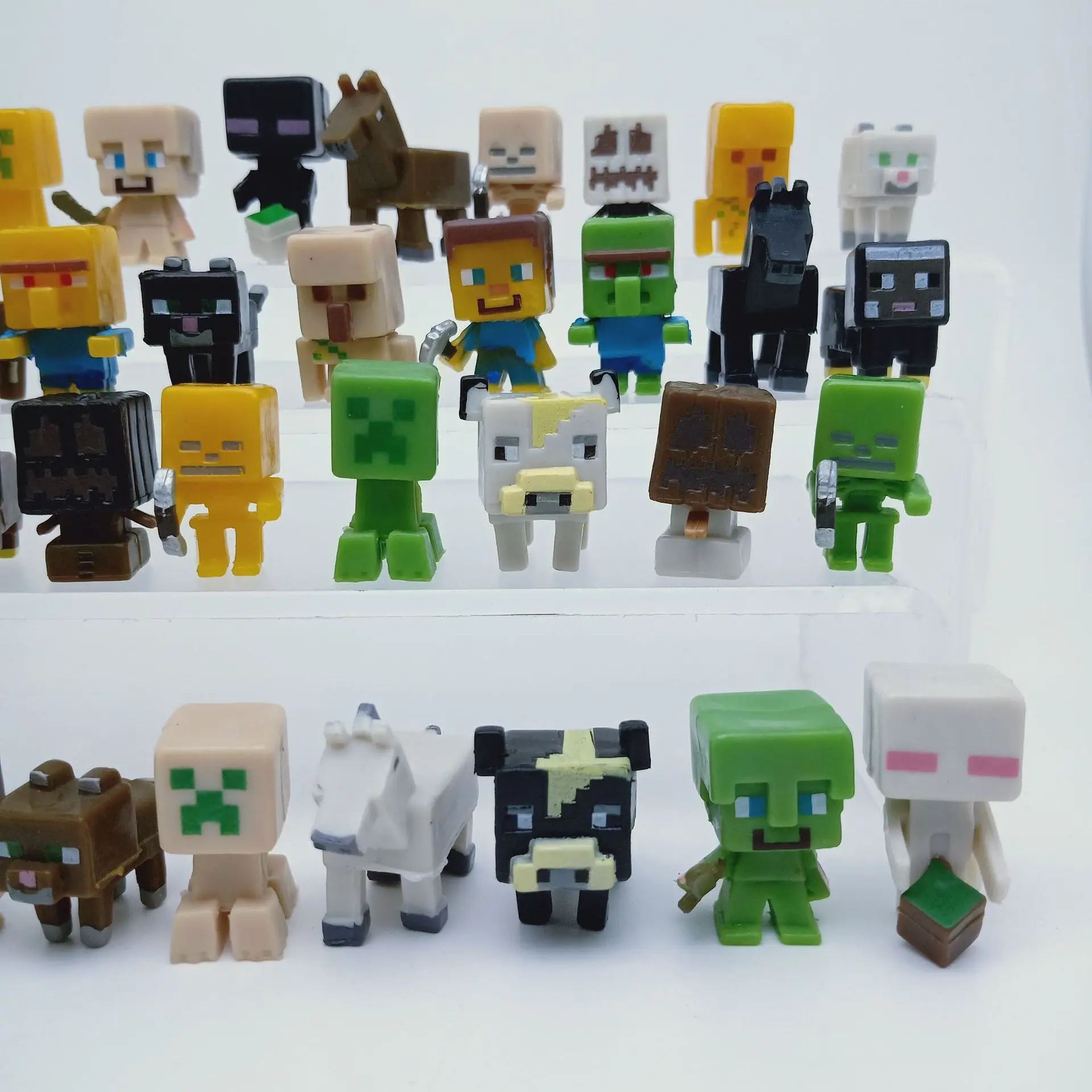 Description Picture 3 of item10PCS Set Minecraft Game Figure Keychain Toys Steve Enderman Spider Zombie PVC Model Collections For Adults