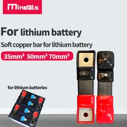 Soft Copper Bar with Isolation Protection 74mm Lithium Battery Busbar 35MM2 50MM2 75MM2 Battery Conductive Tape Flexible Bus Bar