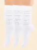 6/3/1 pairs of women's autumn and winter casual knitted socks, simple solid color casual socks, women's pleated socks, women's