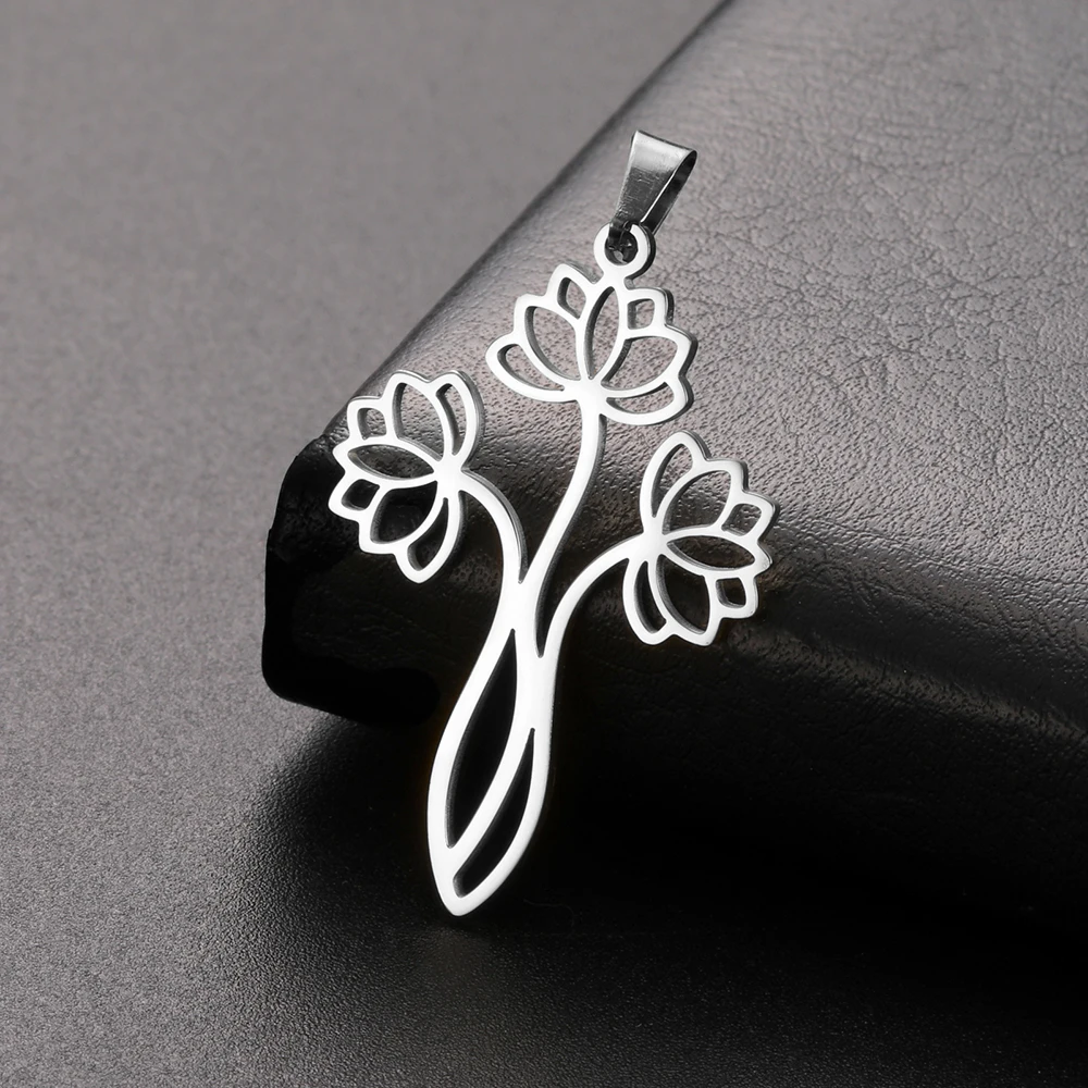 Dawapara Lotusblumen-Anhänger für Schmuckherstellung Yoga Buddhistisches Mandala OM Lotus-Anhänger Zubehör Edelstahl-Schmuck – Detail 18