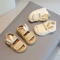Boys Baby Rabbit Ear Sandals Summer Cute Girls Infant Kick Resistant Beach Sport Sandal Anti Slip Soft Sole Kids Toddler Sandals 4