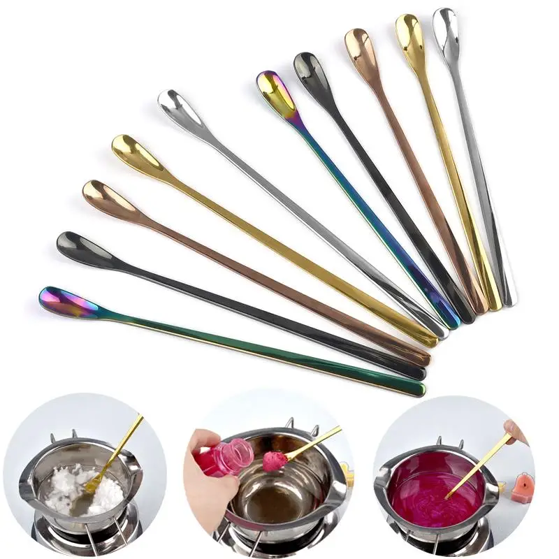 Melting Wax Spoon Stainless Steel Lacquer Spoon Melting Wax Spoon Wax Stirring Rod DIY Invitation Hand Account Retro Seal Making Auxiliary Tool