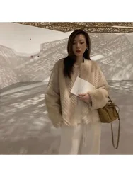 New Winter Coat for Women Winter Imitation Fox Fur Coat for Women's Fur Coat, Imitation Mink Coat, Round Neck, Short Coat