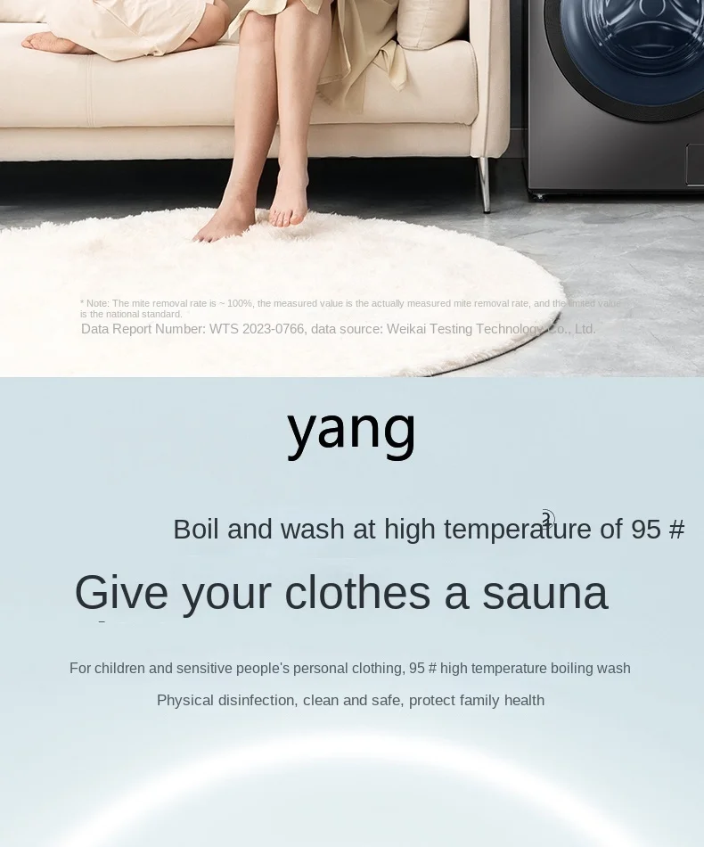 L'm'm Washing Machine 10kg Ultra-Thin Large Capacity Automatic Household Drum Washing Machine 5