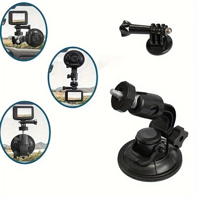 Support Ventouse Caméra Sport 360° - Fixation Pare-Brise GoPro