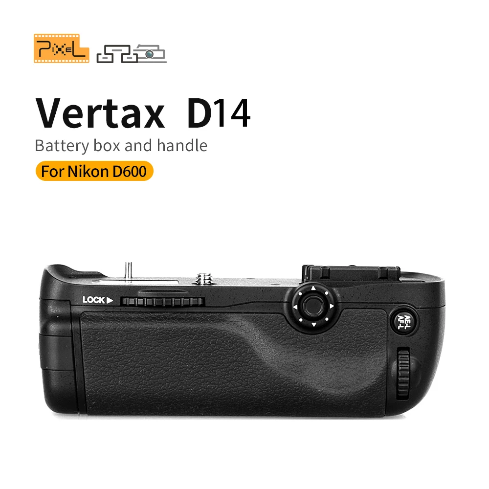 

Pixel MB-D14 Camera Battery Grip for Nikon D600/D610 DSLR Grip Holder Shutter Release Button Nikon Battery Grip