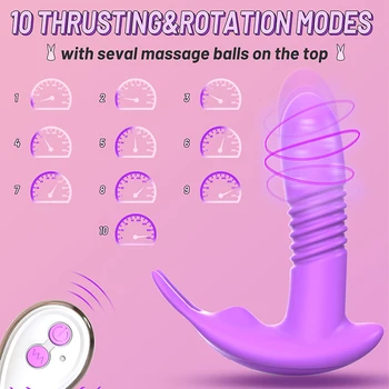 Remote Vibrator Telescopic Rotating Vagina G Spot Massager Clitoris Stimulator Female Masturbators Dildo For Women Sex Toys 4