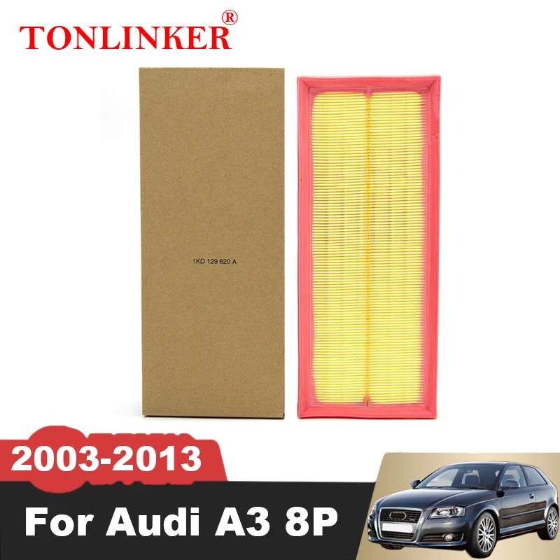 

TONLINKER Air Filter 1KD129620A For Audi A3 8P 2003 2004 2005 2006 2007 2008-2013 1.9TDI 2.0TDI 1.8TFSI 2.0TFSI Car Accessories