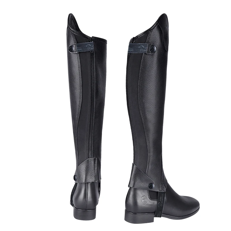 Horse Riding Protectors Cavassion half-chaps Leather half-chaps for men and women Comfortable and Breathable Knight Equipment Protect knight leg