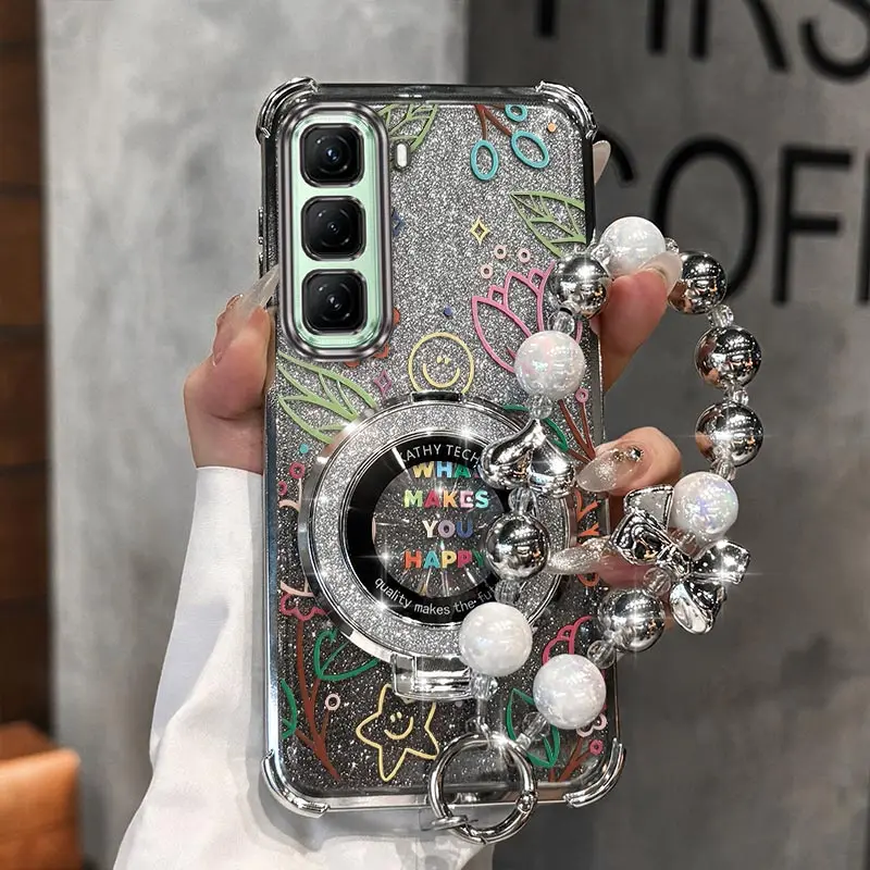 Grass Plating Bracelet Holder Phone Case - Hot 50 Small Series