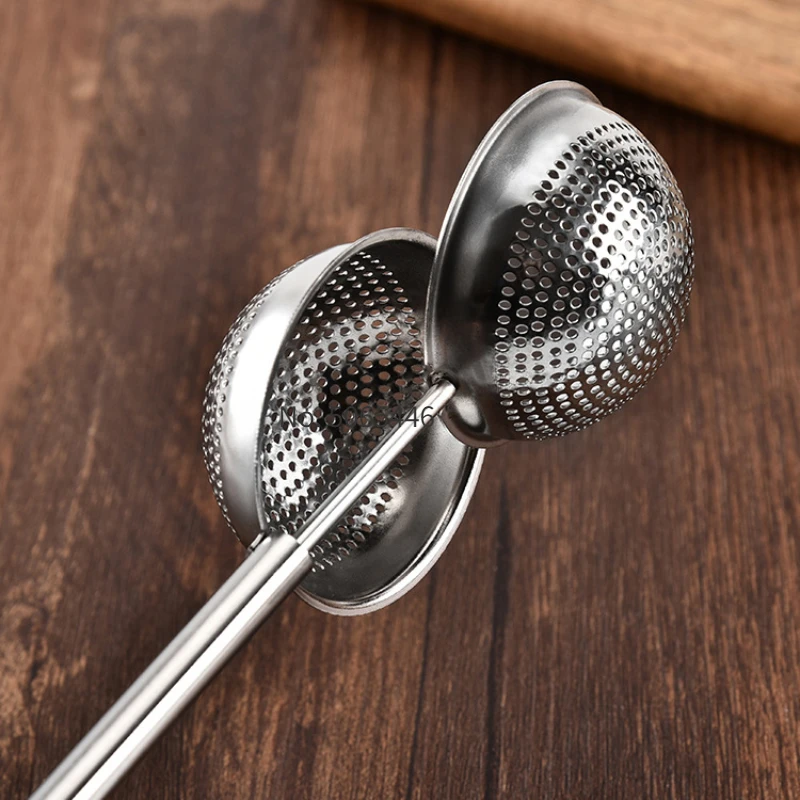 Xbessc 3 Pezzi Colino da Tè a Sfera,18 cm Infusore per Tisane in Acciaio Inox 304, Riutilizzabile Infusore Tè, Filtro per Tisane con Manico Telescopico per Tè Sfuso, Tisane, Caffè e Spezie