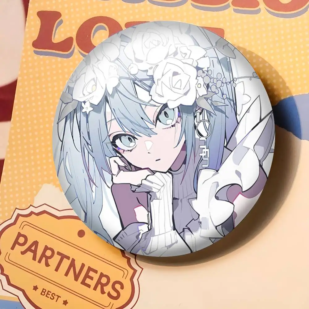 Hatsune Miku Inspired Round Snap-in Brooches - Rock Band Lapel Pins and Badges - Fan Collection Accessories & Handmade Jewelry Gifts