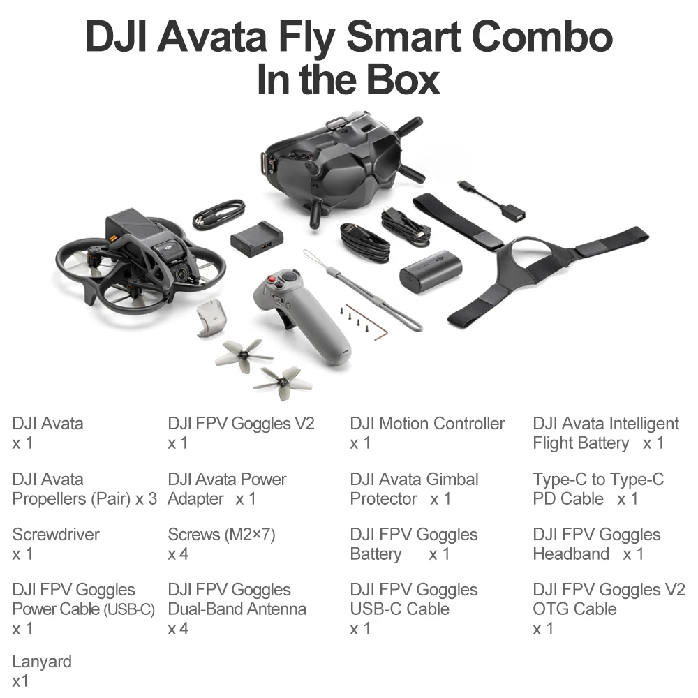DJI AVATA Pro Combo FPV Drone Quadcopter V2 Motion Controller 4K 60fps 155 FOV 10Km 1080P Transmission