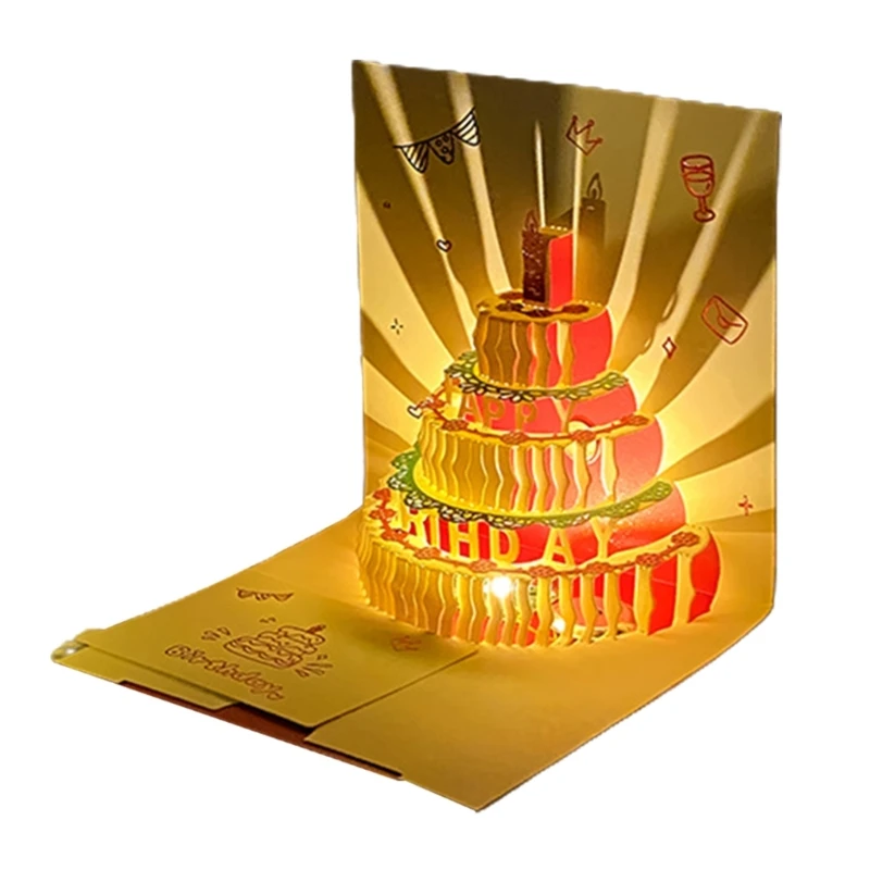 Biglietto di compleanno musicale, biglietto pop-up musicale per bambini di compleanno, biglietto di auguri musicale 3D, regalo per feste di compleanno per bambini  15