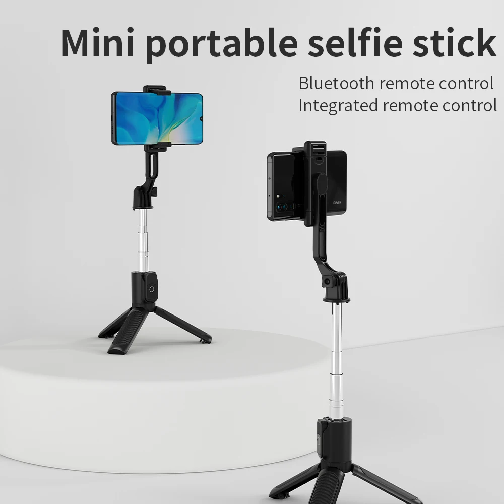 Mini Foldable Phone Stand Portable Retractable Tripod Phone Fill Light Monopod Wireless Selfie Stick With Remote  For Phone