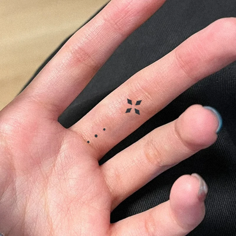 Tattoo sticker 1pc geometric symbol waterproof temporary long-lasting for one to two weeks for arm leg