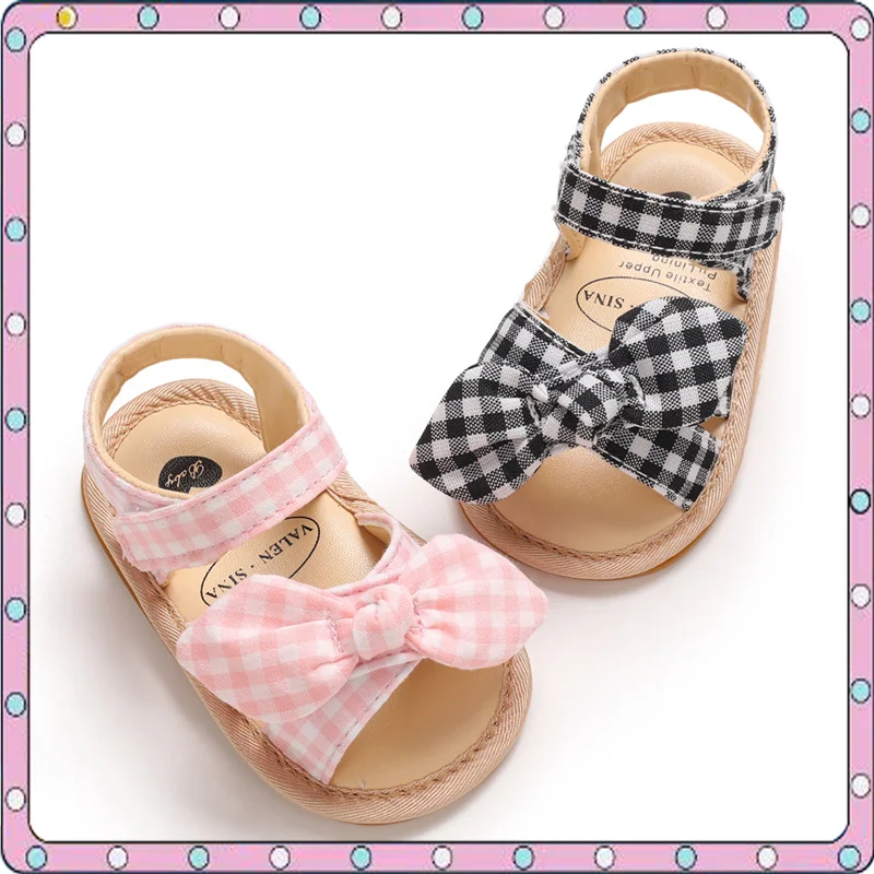 

0-18M Fashion Newborn Baby Girls First Walkers Sandals Princess Shoes Infant Bow Knot Toddler Summer Sandals Non-slip Prewalker