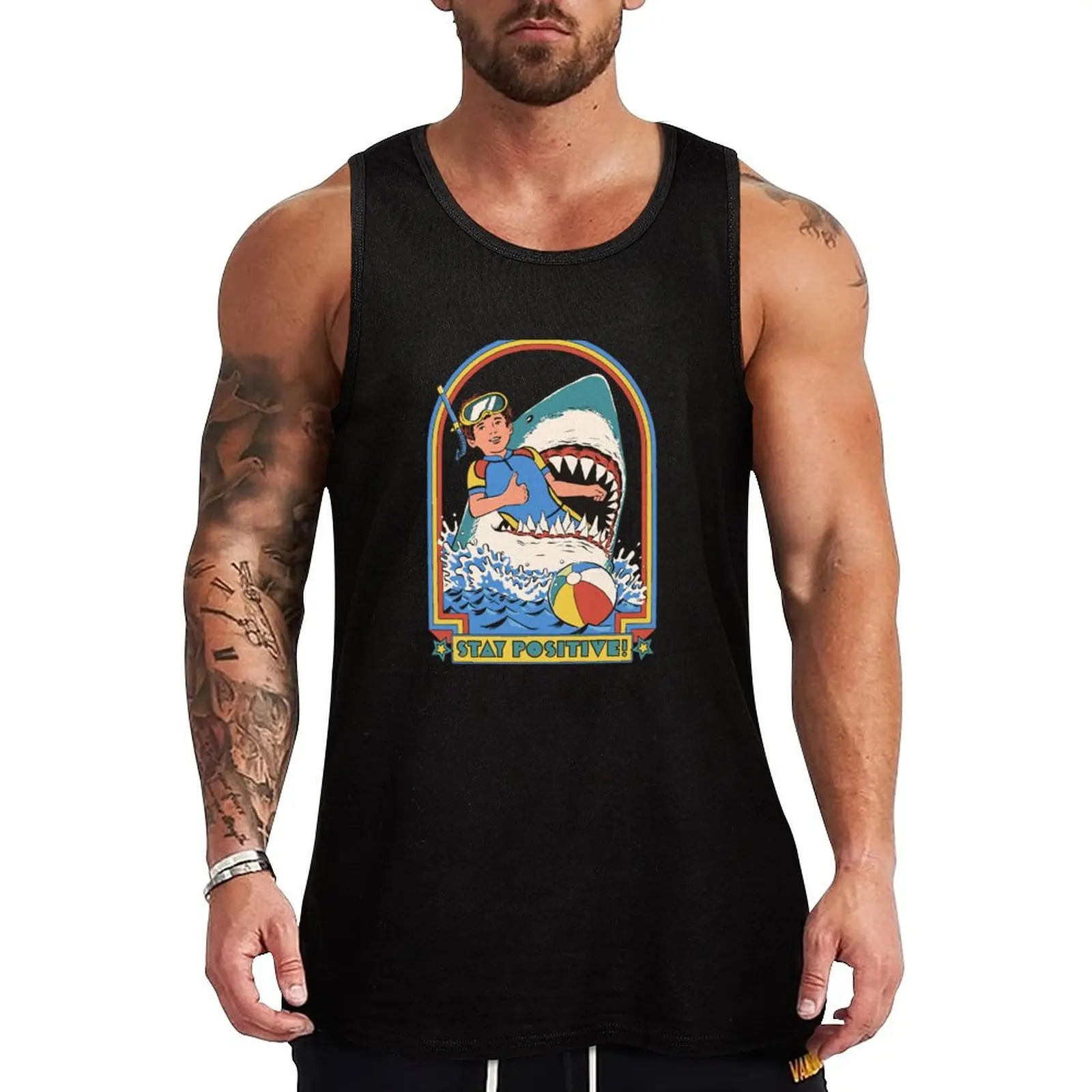 

Stay Positive Tank Top Sportswear for men Sleeveless top sexy clothes men