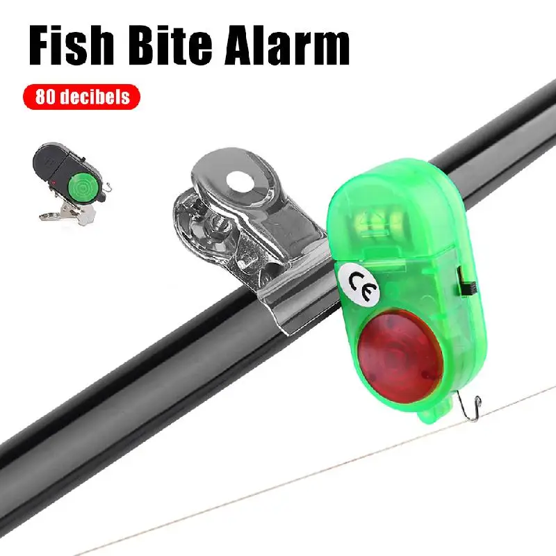 New Fish Bite Alarm High Sensitive Fishing Alarm Sound Bell LED Light  Indicator Clip-on Fishing Rod Buzzer Fish Accessories