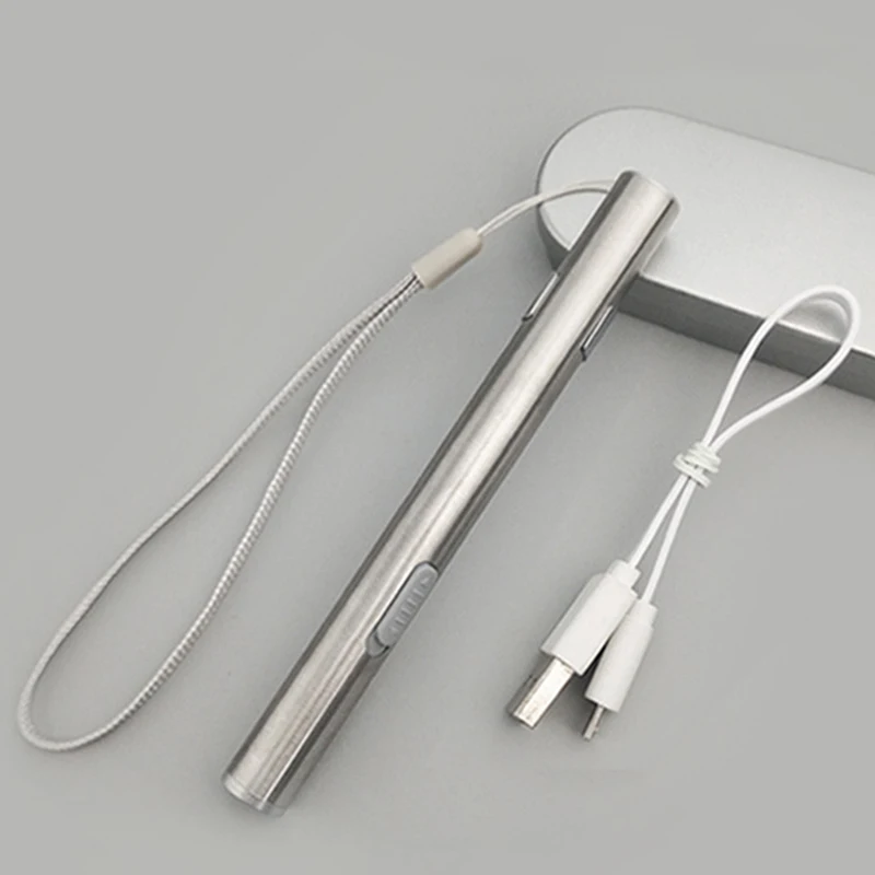 Torcia A Portata Di Mano Medica Mini Torcia Ricaricabile Usb Torcia A Led Torcia + Clip In Acciaio Inossidabile Qualità E Olight Professionale