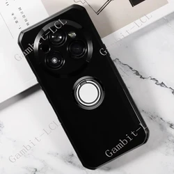 6.58 Smartphone TPU Soft Cover with Back Ring Holder Bracket for Oukitel WP55 (Ring Case Black)