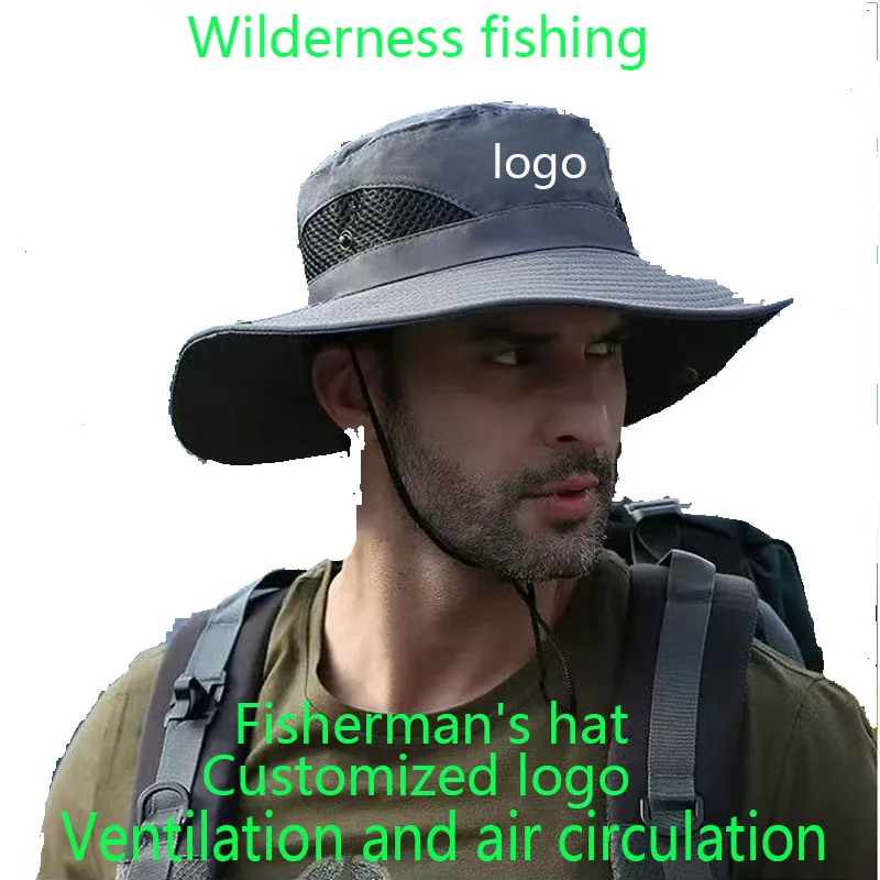 Solid Colour Quick Drying Fisherman Hat Custom Logo Hiking Cap_voghion.com