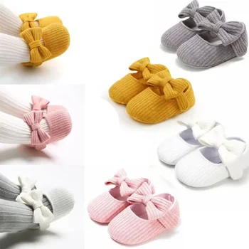 0-18M Scarpe di cotone per bambina Retro Primavera Autunno Per i più piccoli Prewalker Scarpe di cotone Infantile Fondo morbido Primi camminatori Regali ideali 1