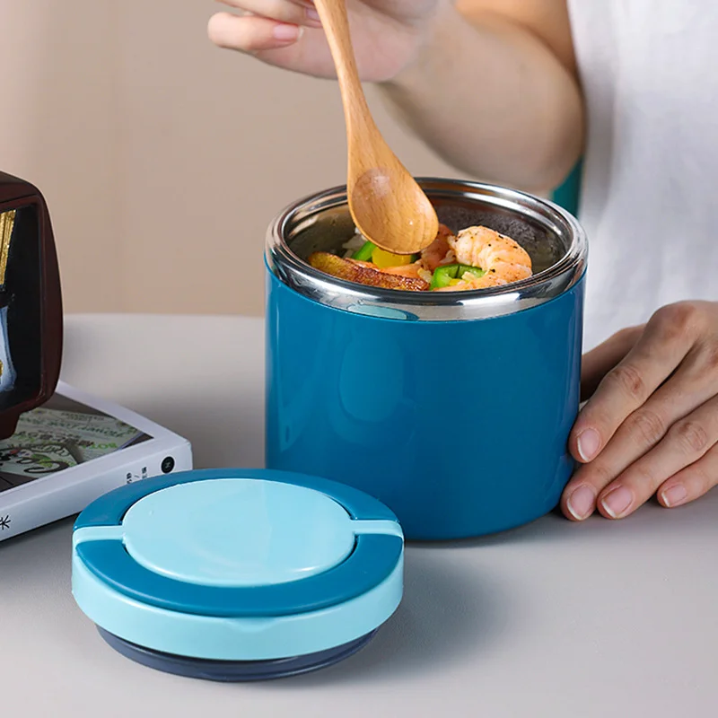 KOPOK Recipientes para comida caliente, recipiente de sopa, contenedor  aislado para comida caliente, tarro de acero inoxidable al vacío Bento con