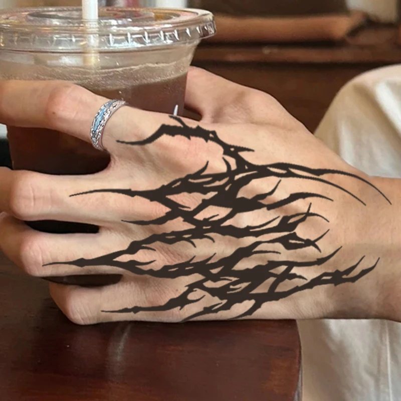 1Pc Dark and Cool Waterproof Temporary Tattoo Stickers, Long-lasting Waterproof for One to Two Weeks, Fake Tattoo for Arm, Leg. 3
