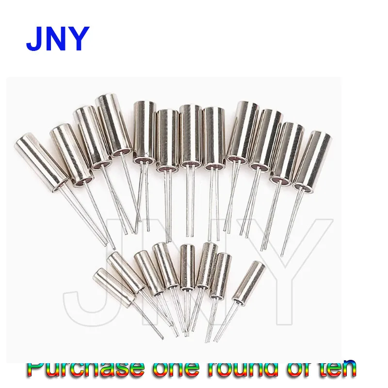 10PCS DT-206 32.768KHZ 6PF cylindrical direct insertion crystal oscillator 2MM * 6MM high-precision quartz crystal resonator