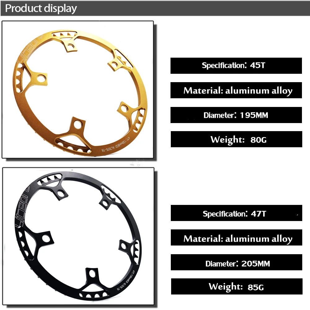 Bikes Single Chainwheel Crank 45T/47T/53T/56T/58T Integrated Single Chainwheel for 170mm Crank Chain Ring Parts 130BCD for bike chainring,bike crank,bike crankset,bicycle parts
