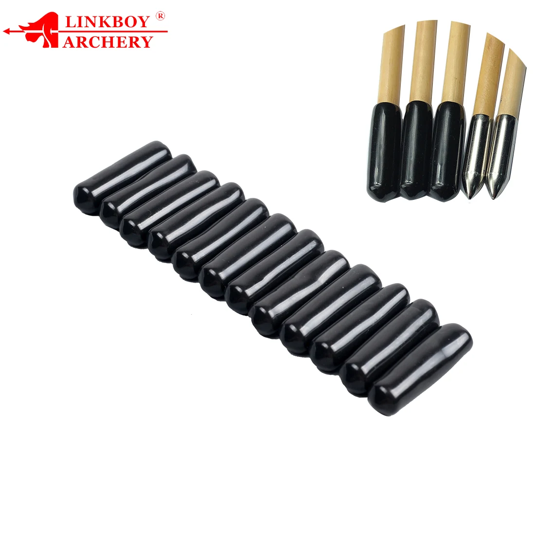 50/100pcs Archery Broadhead Target Arrow Head Rubber Blunt Target Point