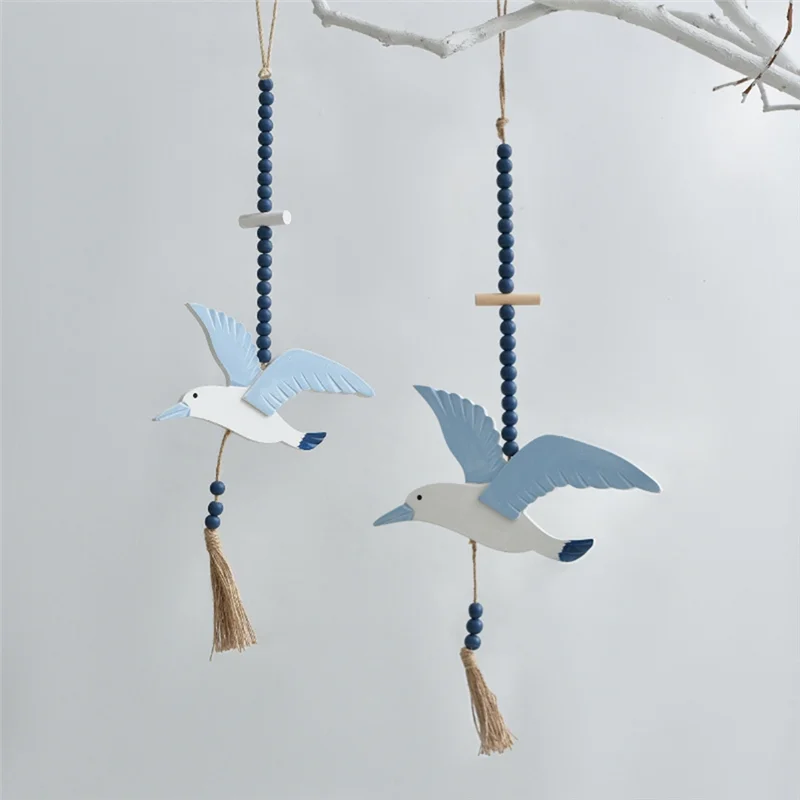 Hot Selling-Mediterranean Decoration Wall Hanging Seabirds Living Room Painted Seagulls Bird Cafe Wall Background Hanging Decora