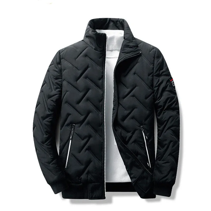 Men Parka coat parkas coat Solid Color Stand Collar Quilting Lightweight Autumn Winter Casual Outerwear Business Coat Men MY1013