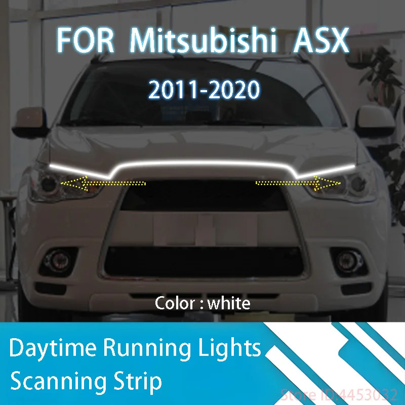2ピース DRL ライト ランプ 適用: 三菱 ASX 2010-2012 6000K ホワイト LED フォグランプ AL-KK-0578 AL