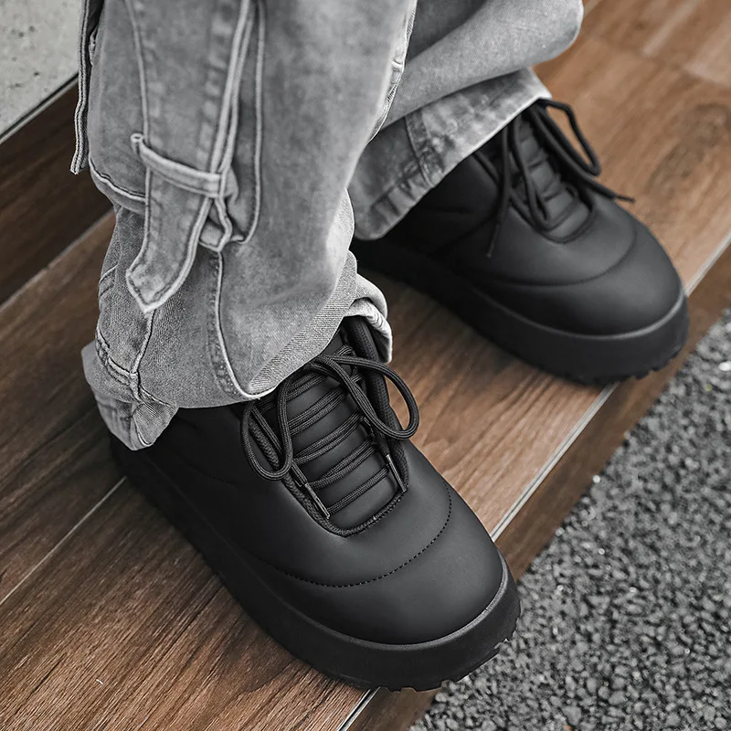 Sneakers Men Autumn Winter Men’s High-Top Designer Shoes Hip Hop Platform Man Ankle Boots Comfy Lace-up Casual Botas Hombre 3