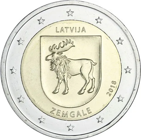 Lettonia 2018 Moneta Commemorativa Divisione Storica E Culturale-Sami Gilia Region 2 Euro Unc Nuovo Di Zecca