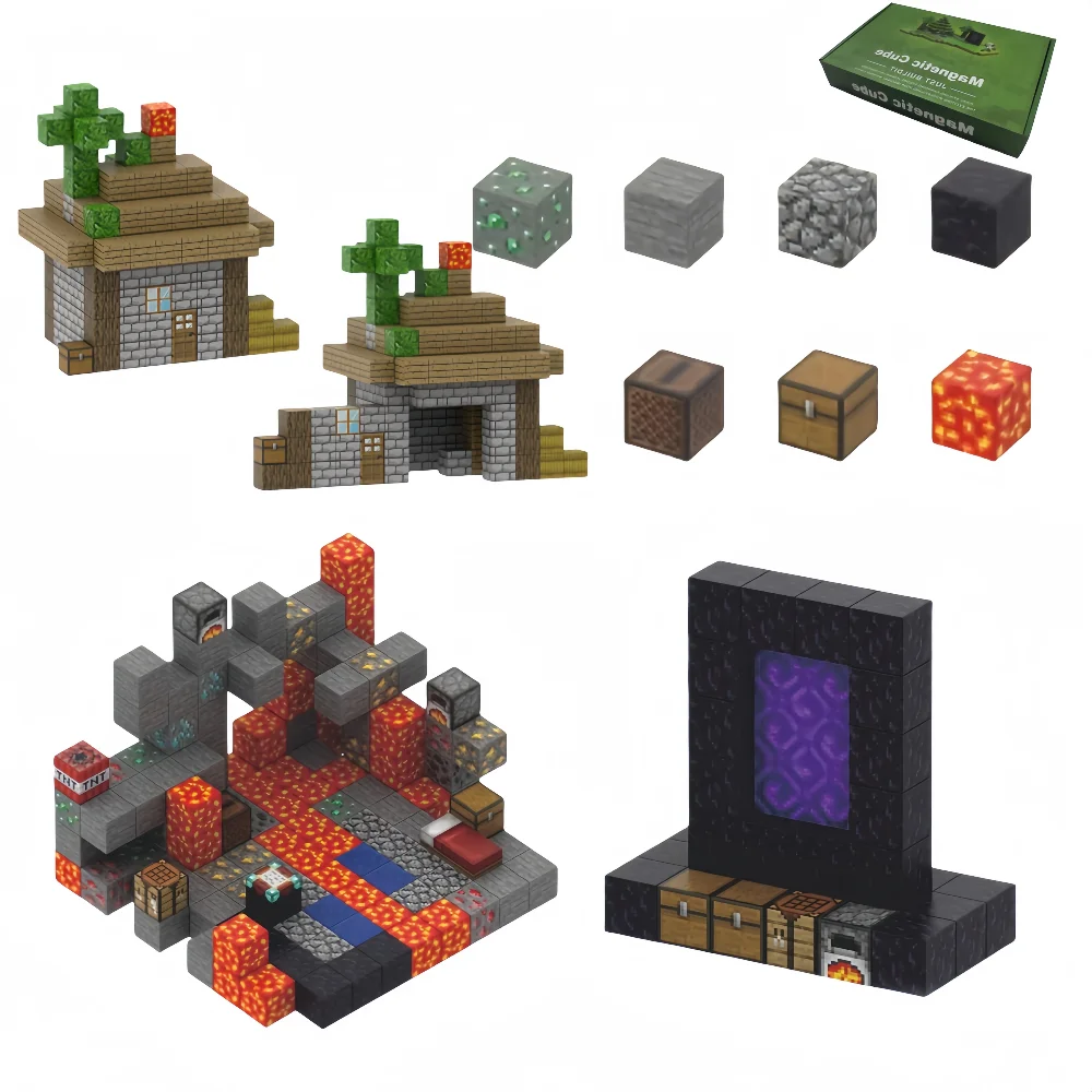 Magnetic Building Blocks Magnetic Assembly Toy New Model Set Magnetic Building Blocks Cube Construction Toys DIY Creative Hobby For Children Educational Toys Birthday Gift