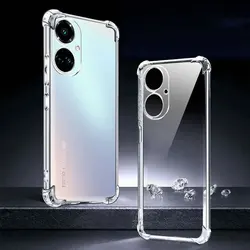 Shockproof Clear Phone Case with Soft Silicone Protective Cover for Tecno Camon 12 (FSKS)