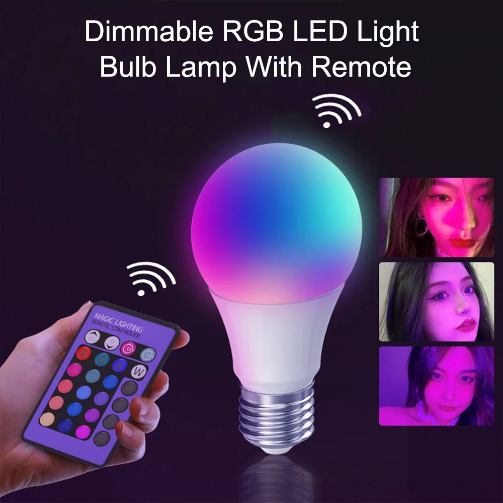 BOMBILLA LED INALAMBRICA RGB + CCT 16W E27 CON MANDO A DISTANCIA – LedyLuz