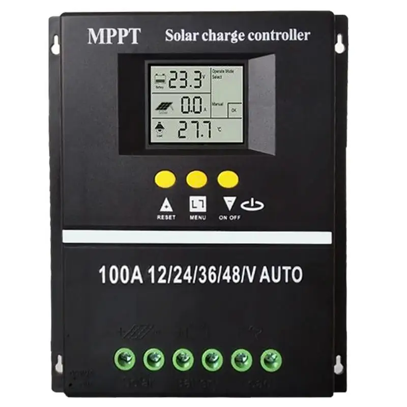 

Инструмент для контроллера заряда солнечной батареи MPPT 60A 12 В/24 В, быстрое зарядное устройство с двумя USB, свинцово-кислотная литиевая батарея с быстрой зарядкой и ЖК-дисплеем