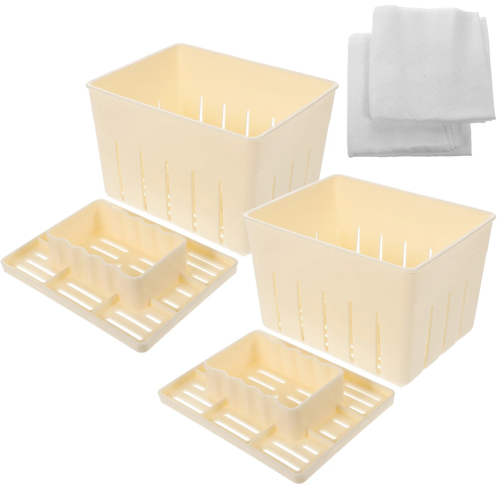 

Plastic Tofu Press Mould Homemade Tofu Mold Soybean Curd Tofu Making Mold With Cheese Cloth Kitchen Cooking Tool