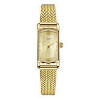 2024 New Fashion Gedi Top Brand Luxury Gold Mesh Steel Vintage Rectangular Luxury Elegant Waterproof Ladies Quartz Gifts Watches 1